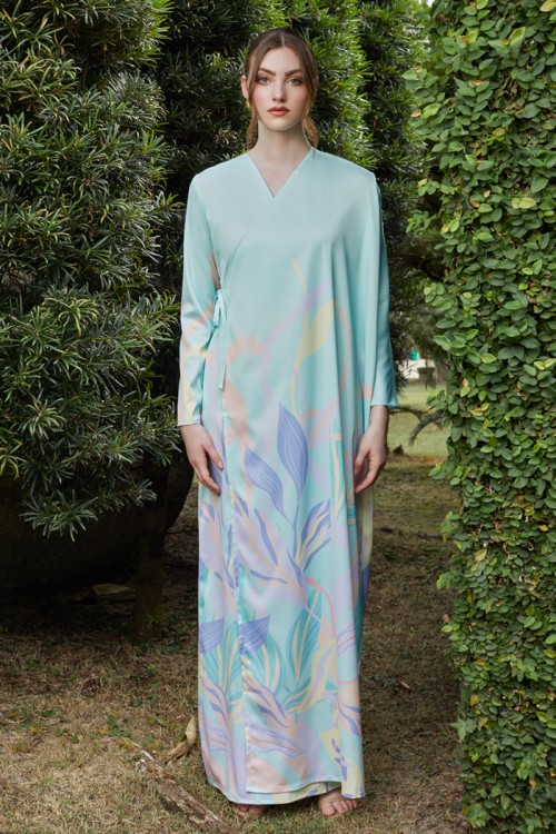 AULLIA DRESS IN CELERY GREEN