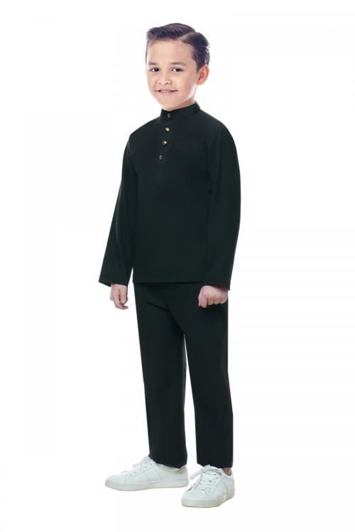 BAJU MELAYU KIDS (MATEEN) IN BLACK