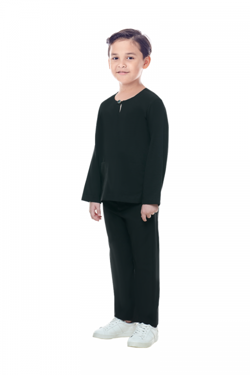 BAJU MELAYU KIDS (ISKANDAR) IN BLACK