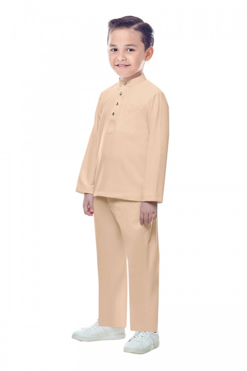 BAJU MELAYU KIDS (MATEEN) IN SANDSTONE NUDE