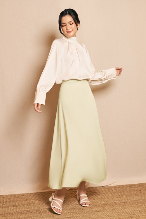 DINARA SKIRT IN WHITE JADE