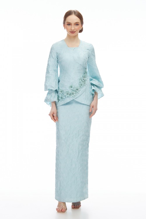 FLOSSIE MINI KURUNG IN MINT BLUE
