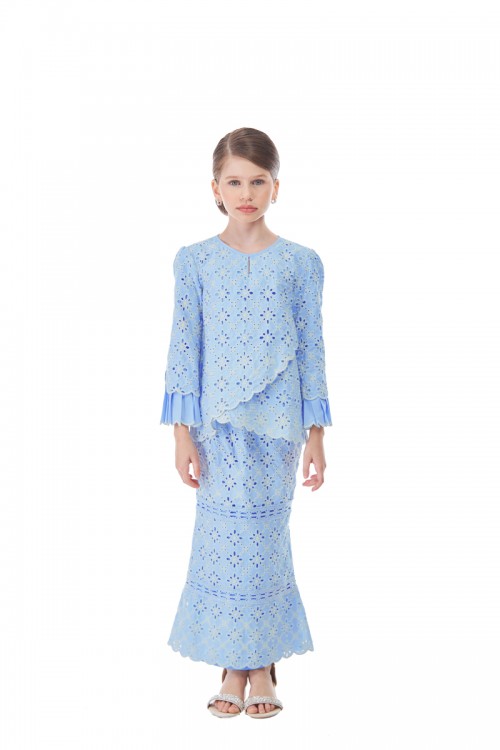 ALAIZA MINI KURUNG KIDS IN LIGHT BLUE