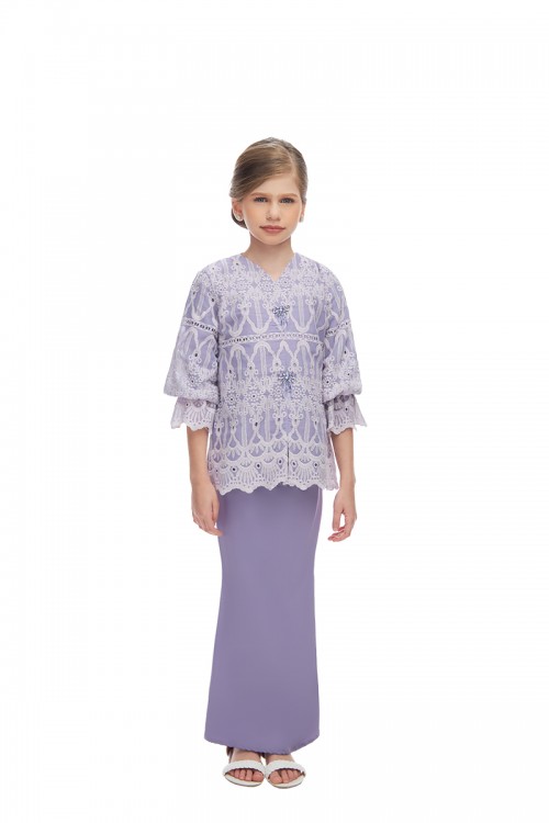 BERNESSA MINI KURUNG KIDS IN PURPLE