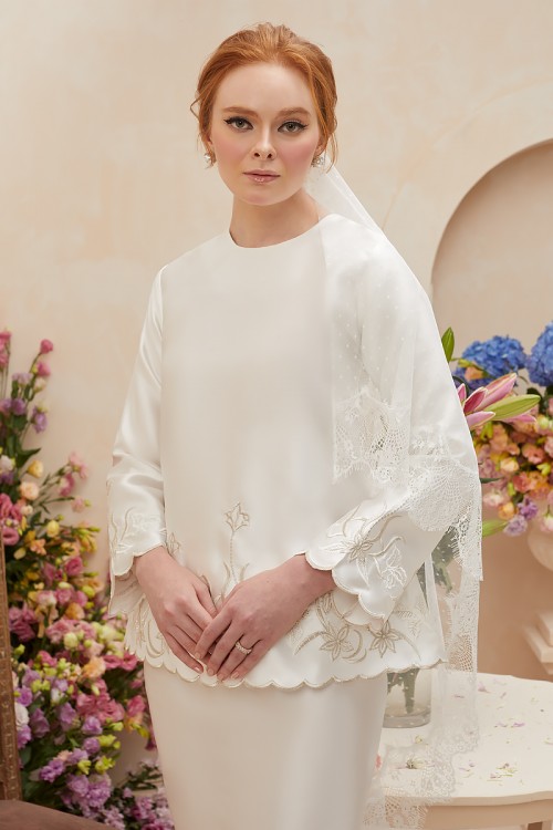 MARIAN VEIL IN OFF WHITE