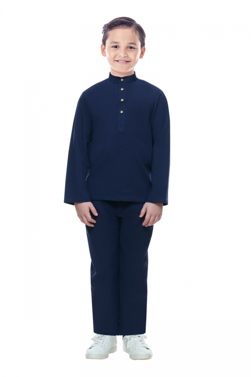 BAJU MELAYU KIDS (MATEEN) IN NAVY BLUE