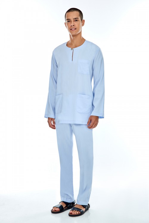 BAJU MELAYU (ISKANDAR) IN SKY BLUE
