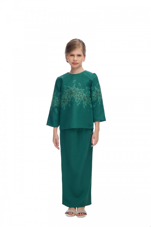ARIESYA KURUNG KIDS IN EMERALD GREEN