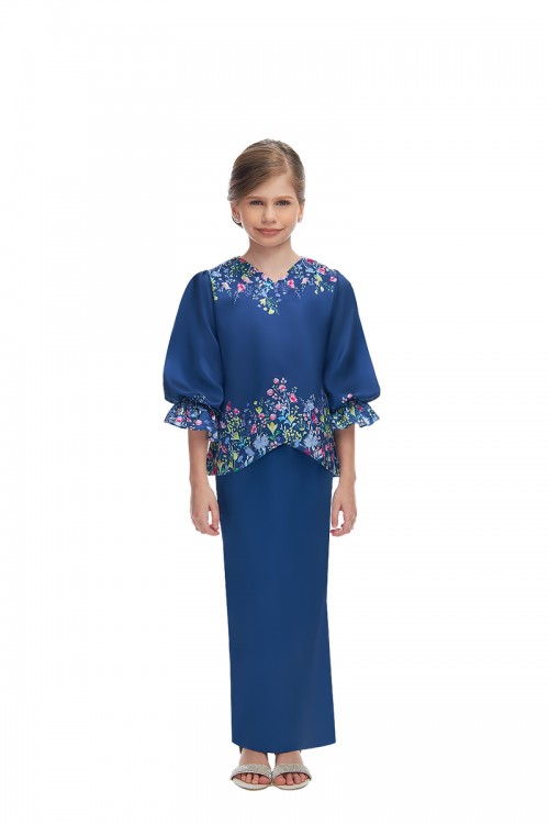 HAILEY MINI KURUNG KIDS IN ELECTRIC BLUE