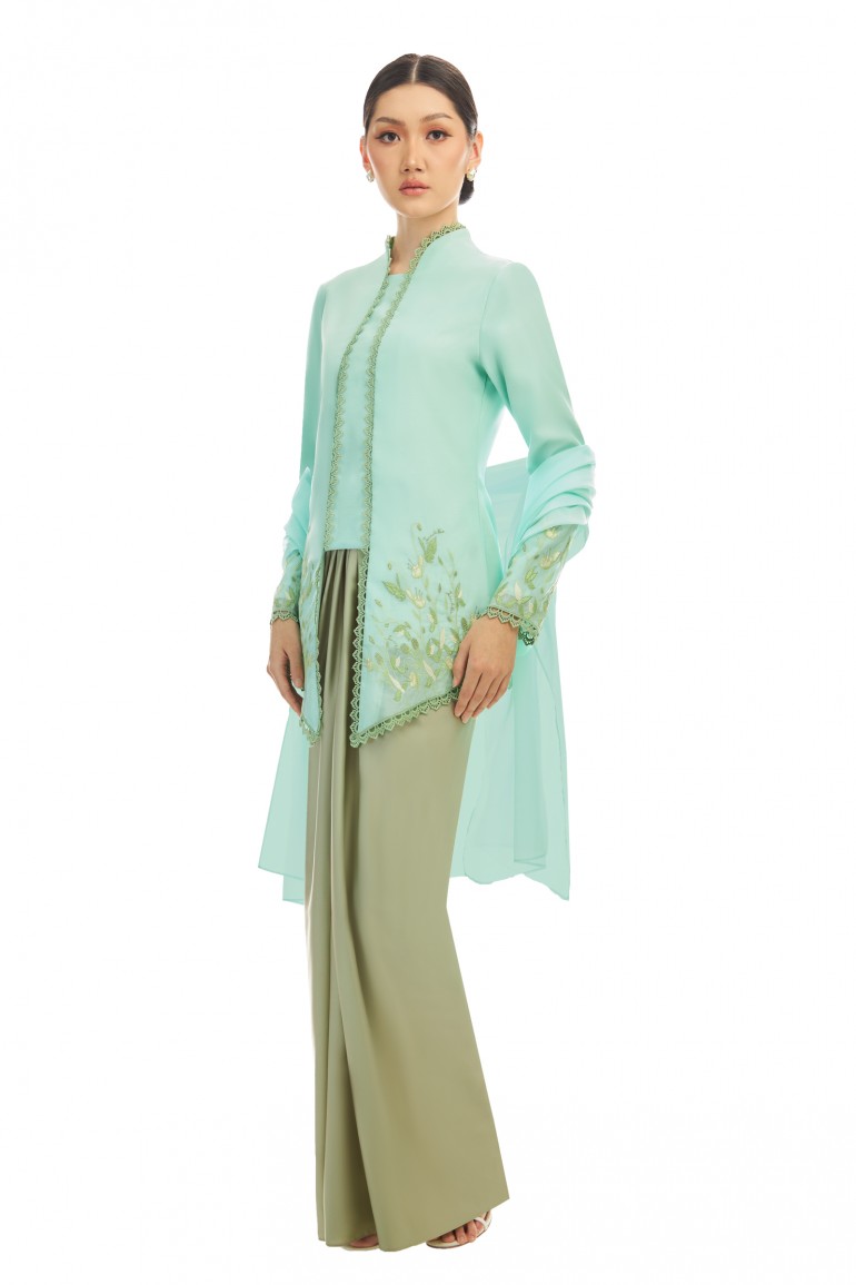 ELVINA KURUNG IN IVORY GREEN