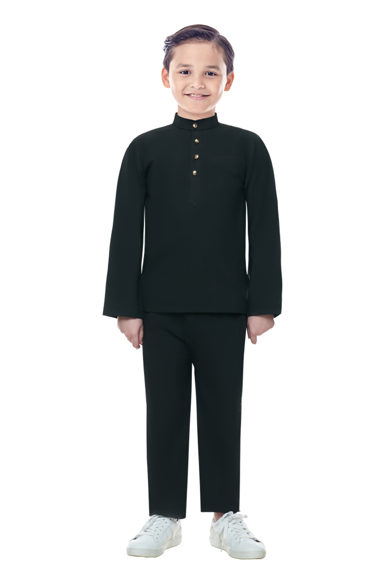BAJU MELAYU KIDS (MATEEN) IN BLACK