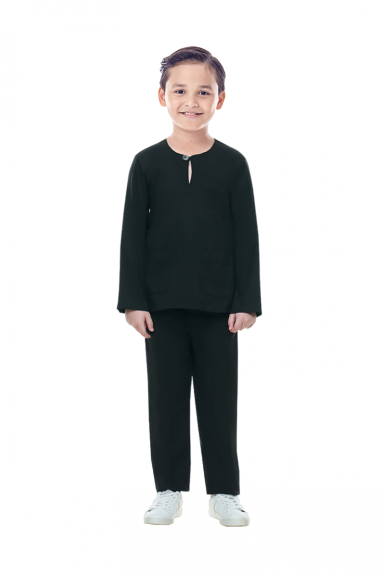 BAJU MELAYU KIDS (ISKANDAR) IN BLACK
