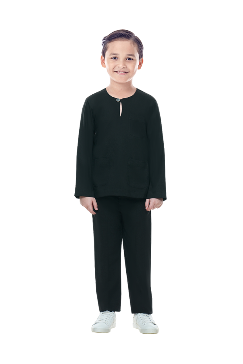BAJU MELAYU KIDS (ISKANDAR) IN BLACK