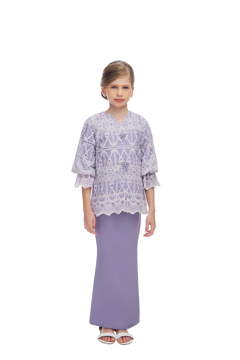 BERNESSA MINI KURUNG KIDS IN PURPLE